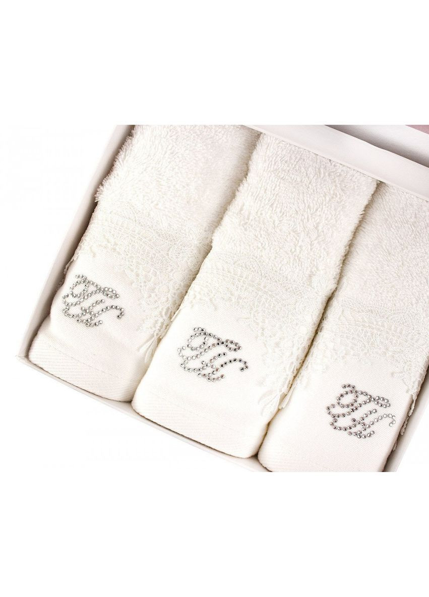 Набір кухонних рушників Juliet k.beyaz 3-30x50 Tivolyo Home однотонний білий