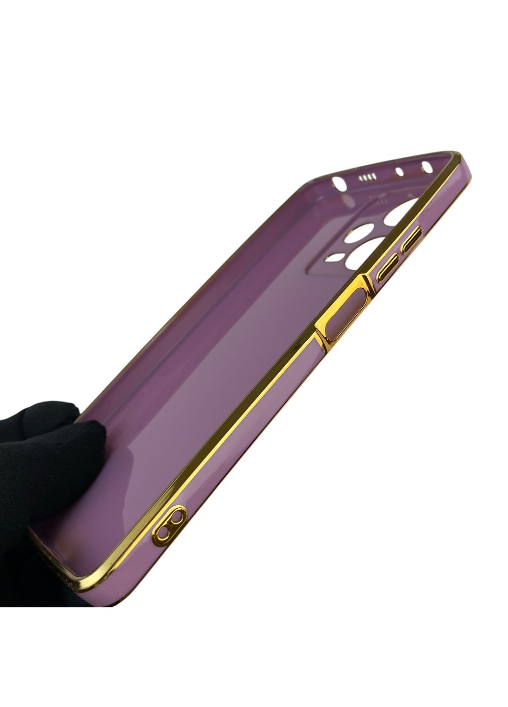 Чохол для Redmi Note 12 Pro 5G з кільцем MagSafe із золотою окантовкою на сяомі редмі нот 12 про чорничний gs1 Xiaomi (366236668)