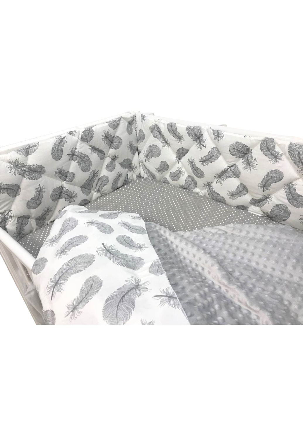 Детский набор в кроватку "Перья" Moontime (354826921)