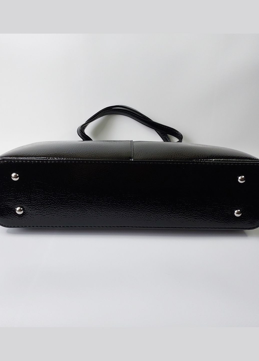 Сумка жіноча А4 ділова на три відділення лакова чорна Karlos Marconi (347640658)