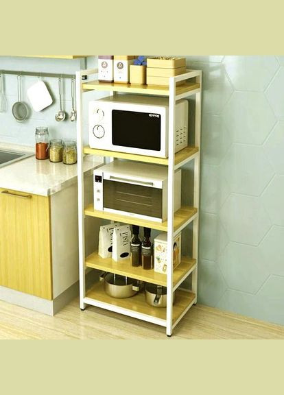 Стелаж кухонний з дерева Мідлен 555 зефір-каррі (СТА-5551532003) No Brand (327868261)