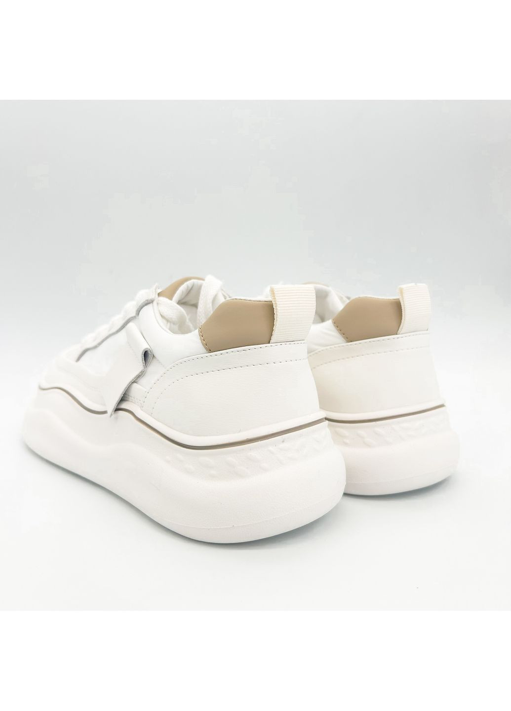 Белые кеды (р) кожа/текстиль 0-1-1-am-13615-1-16 Baderus