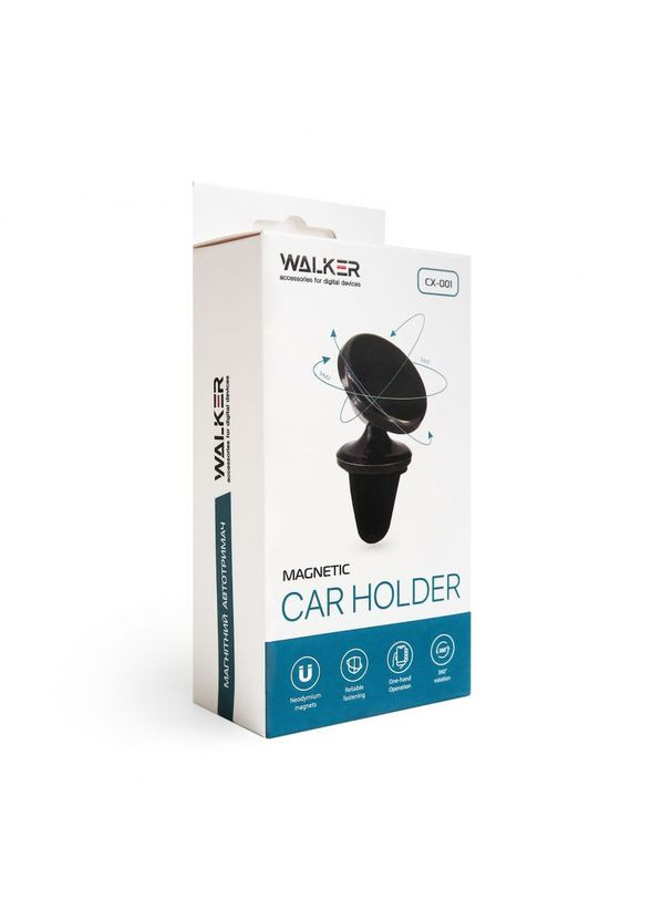 Автодержатель магнитный CX-001 black Walker (322706222)