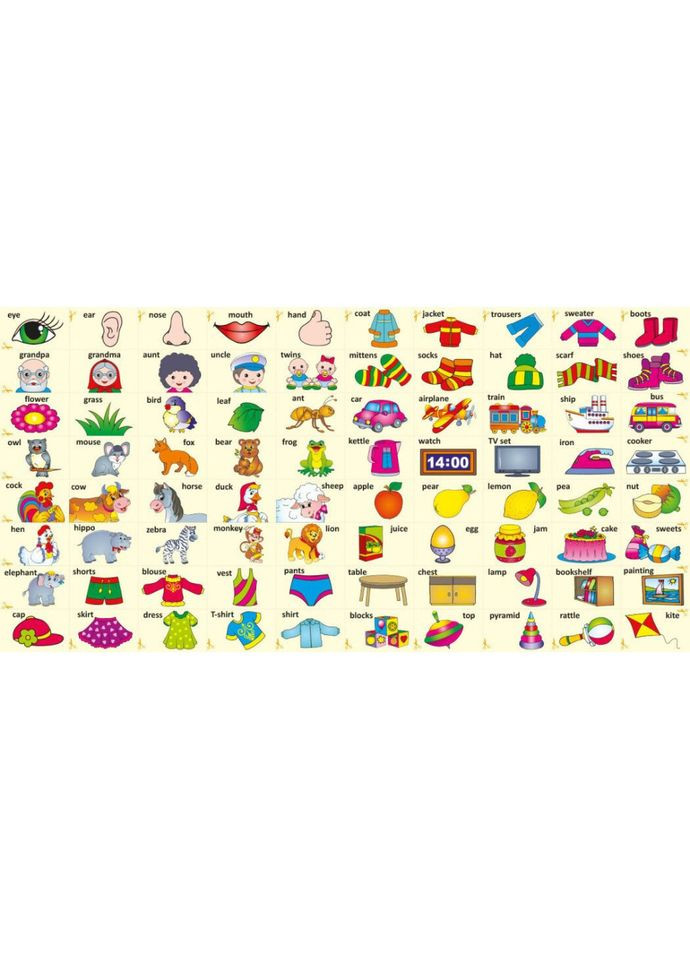 Детская книга Развивалочка "Изучаем English" 1581003, 80 наклейок Ranok Creative (367970008)