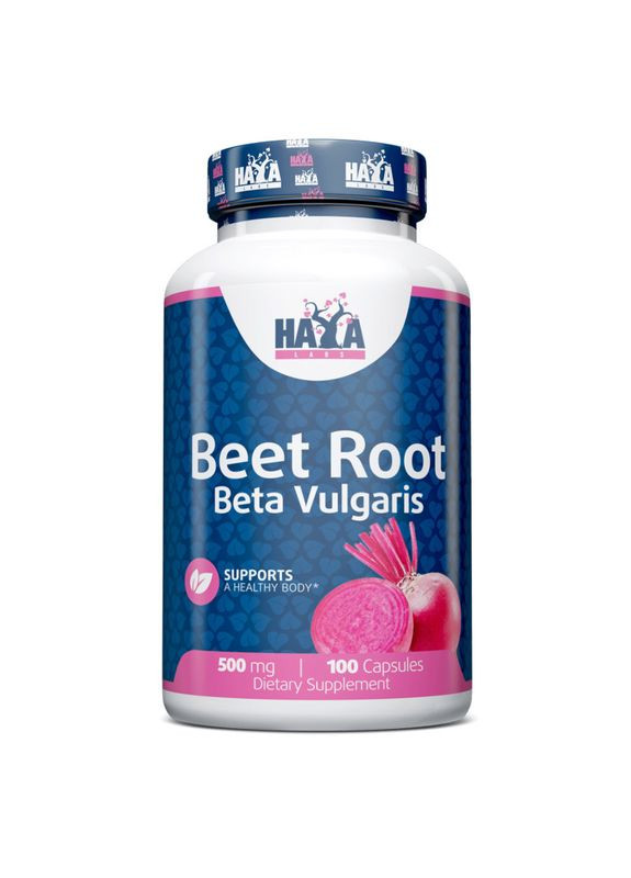 Натуральна добавка Beet Root 500 mg, 100 капсул Haya Labs (336382993)