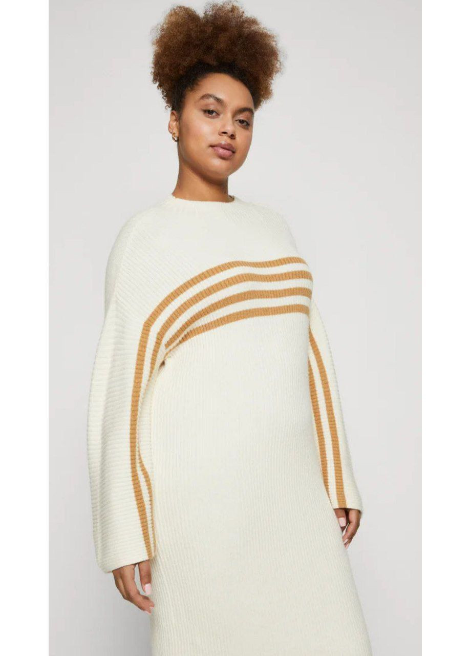 Молочное платье вязаное Only