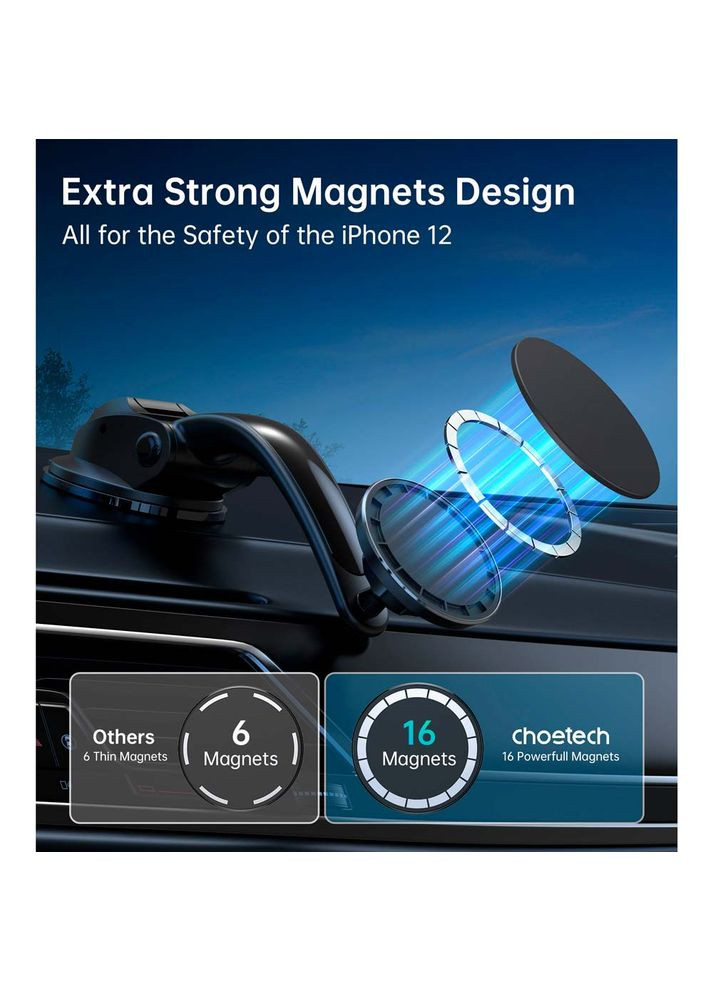 Автоутримувач для телефону Black (AT0005-BK) CHOETECH (323092407)