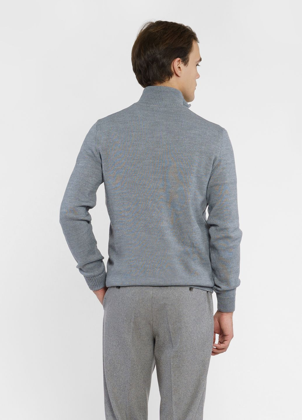 Серый зимний свитер мужской серый Arber Zipper-neck 7 N-AVT-90