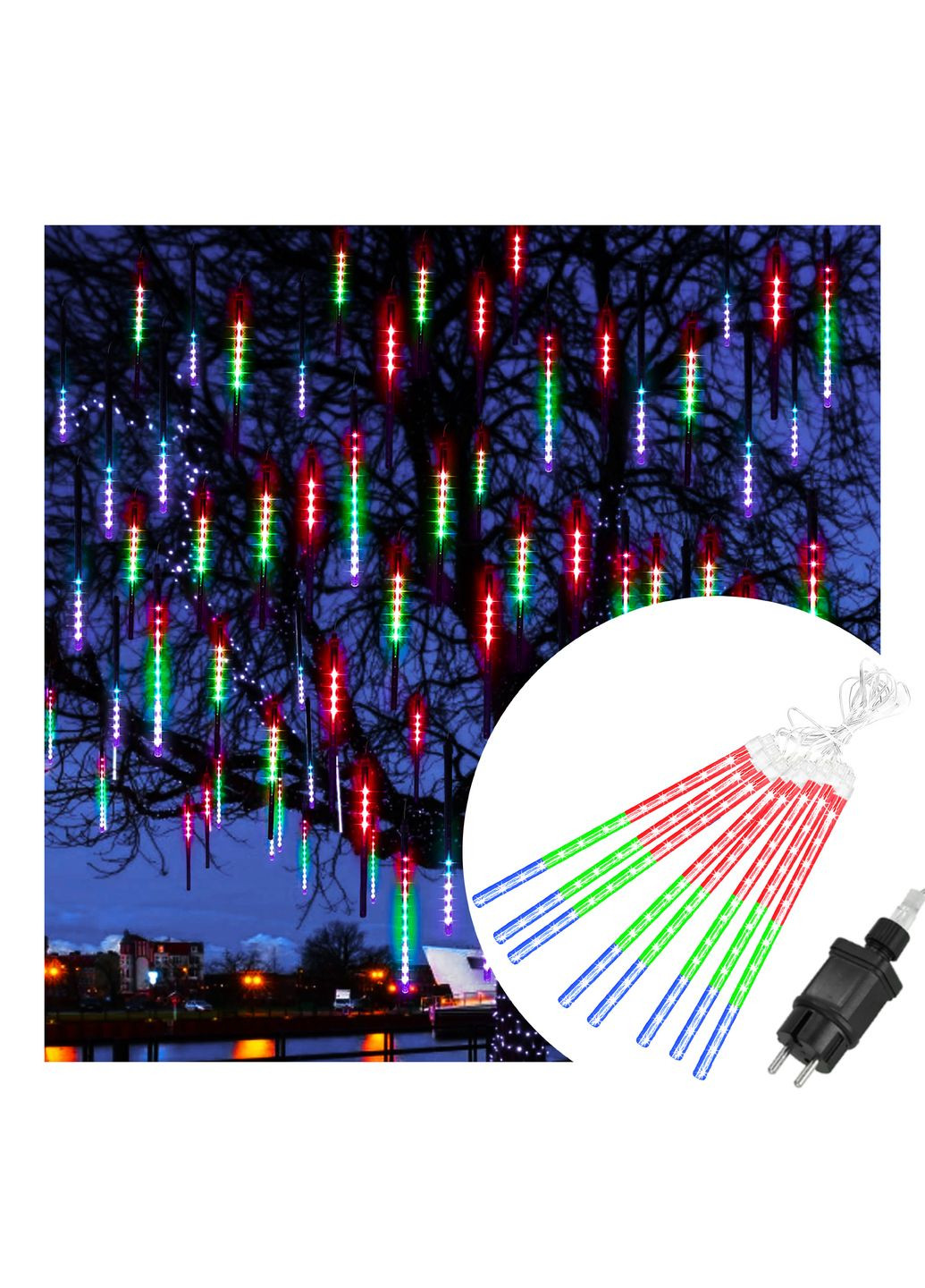 Гірлянда метеоритний дощ 3 м 144 LED Mix Springos CL1216 (275095269)