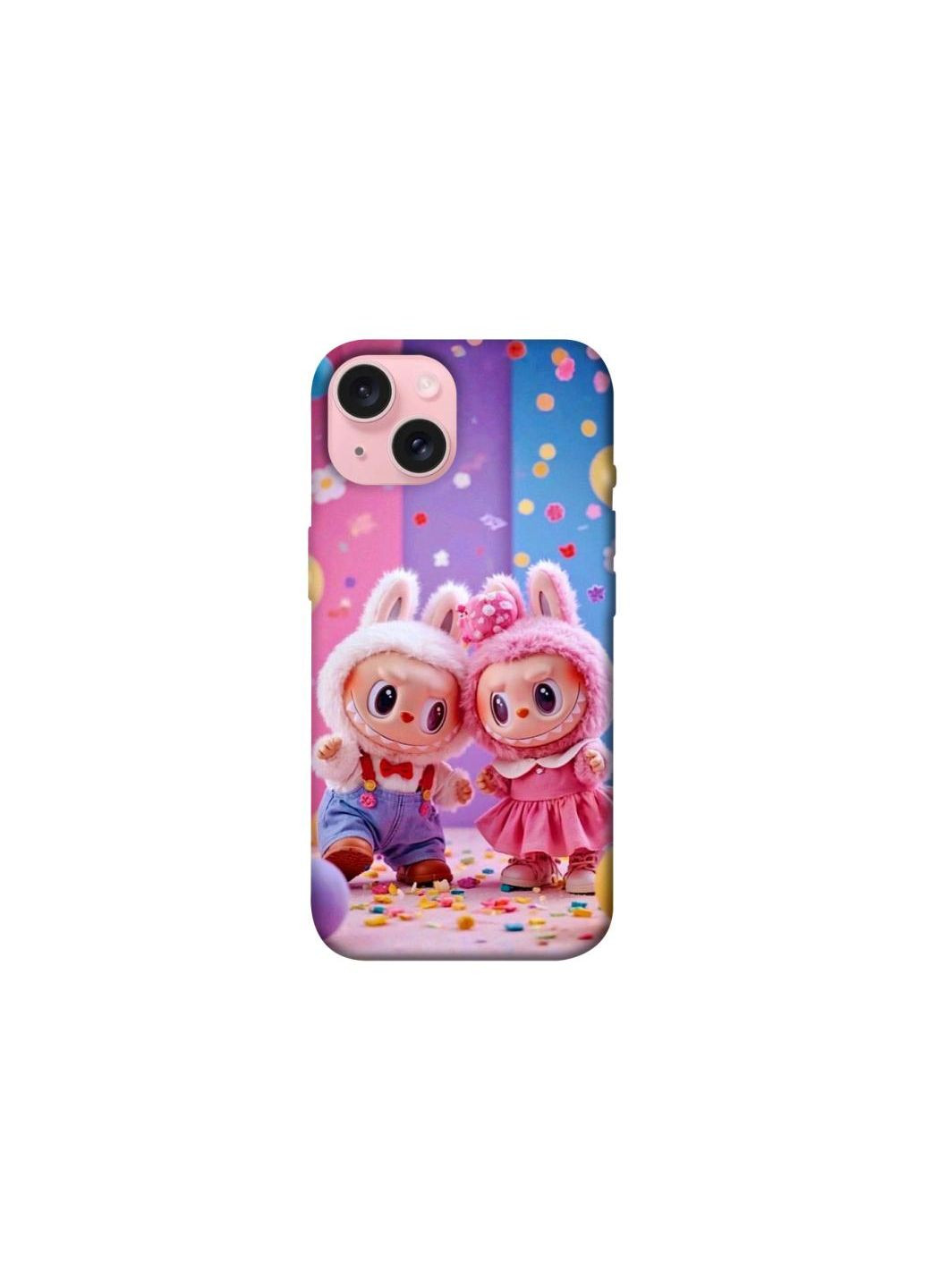 Чехол на Apple iPhone 15 (6.1") Labubu twins ver.3 Frontalka (361980268)