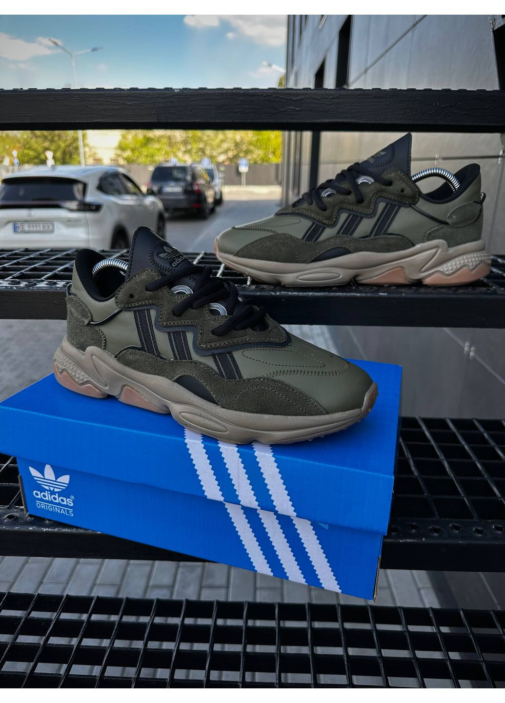 Оливковые (хаки) демисезонные мужские кроссовки No Brand