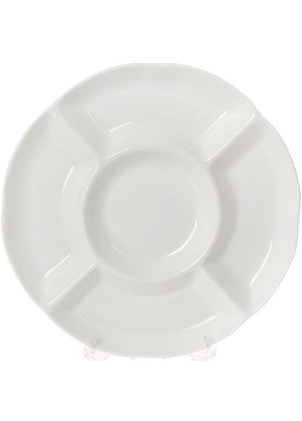 Набор 2 менажницы "White City Рулетка" на 5 секций, фарфор 30х30х3 см Bona (289461740)