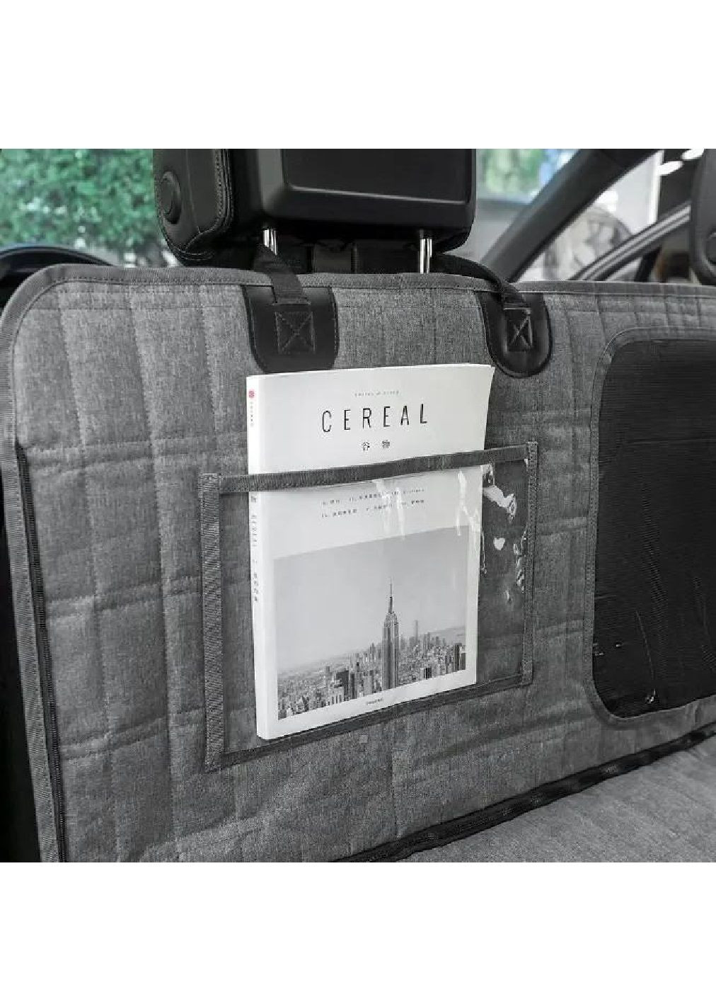 Автогамак накидка переноска органайзер разборной для собак животных на заднее сидение автомобиля машины (477065-Prob) Серый Unbranded (294182747)