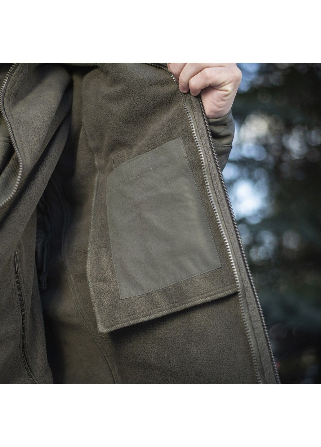 Оливковая демисезонная куртка soft shell с подстежкой olive M-TAC