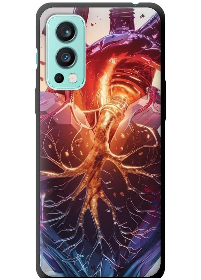 TPU чорний чохол 'Crystal Heart' для Endorphone OnePlus Nord 2 (286770222)