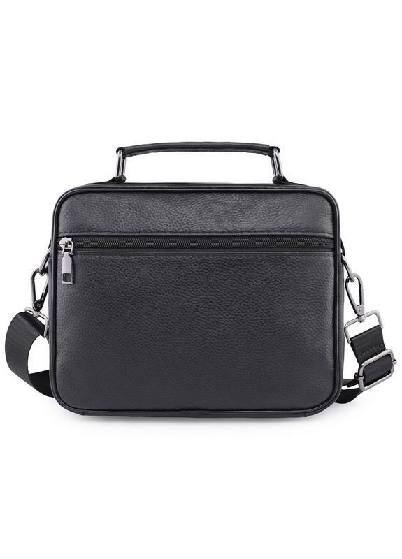 Мужская сумка - кожаная барсетка горизонтальная Qvant 208ч - Черная Tiding Барсетка (366889765)