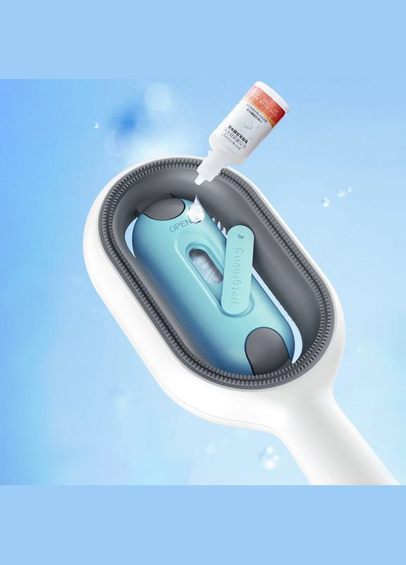 Модернізований гребінець DT956 long Blue для чищення та видалення шерсті кішок і собак 11 шт. Lesko (336200471)