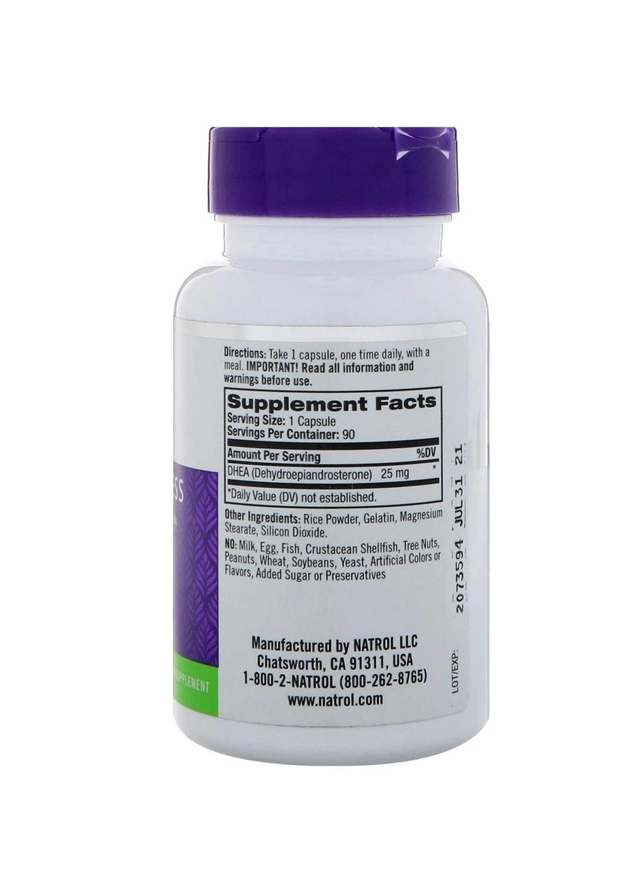 ДГЕА дегідроепіандростерон DHEA 25 мг 90 капс Natrol (357342605)