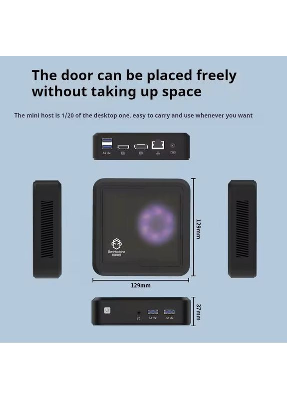 Міні ПК Ren3000 Ryzen 5 3550H / 8 DDR4 / 256 SSD / Vega 8 / Windows 10 або 11 / Wi-Fi / HDMI / DP GenMachine (351854907)