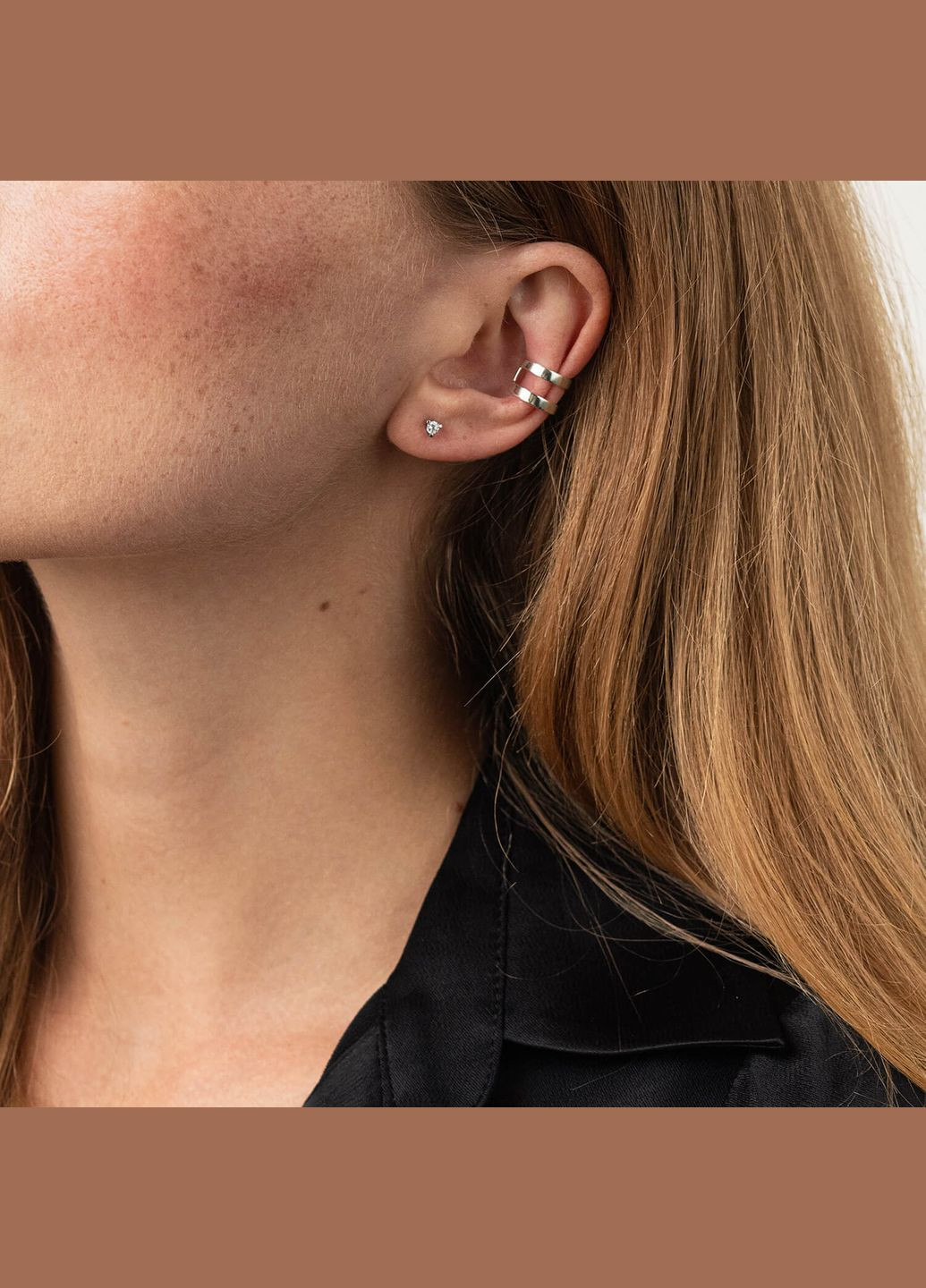 Сережки-пусети з білого золота з фіанітами с02828 Oniks (264022641)