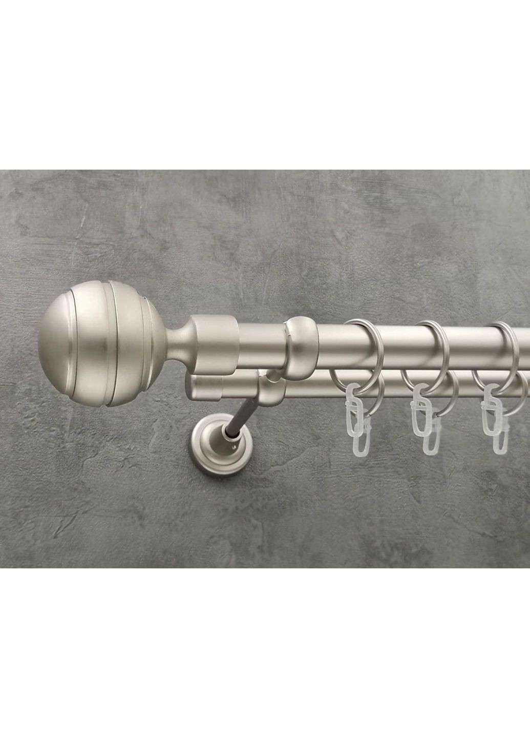 Карниз EM235 гладка штанга подвійний відкритий 25/19 мм 320 см Сатин Quadrum (352782672)