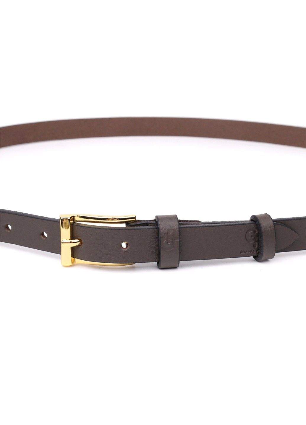 Элегантный узкий кожаный ремень для женщин 22952 Красный Grande Pelle (362971717)