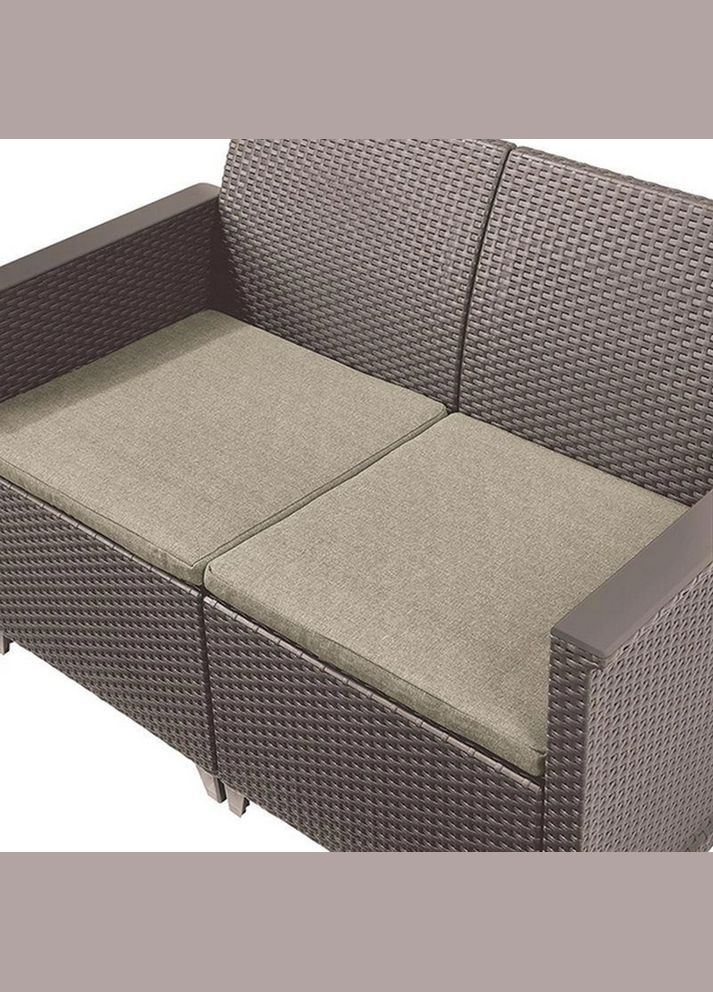 Комплект садових меблів Elodie 2 seater sofa set (Chicago table) 1 диван + 2 крісла + 1 стіл капучино 246157 Keter (317306061)