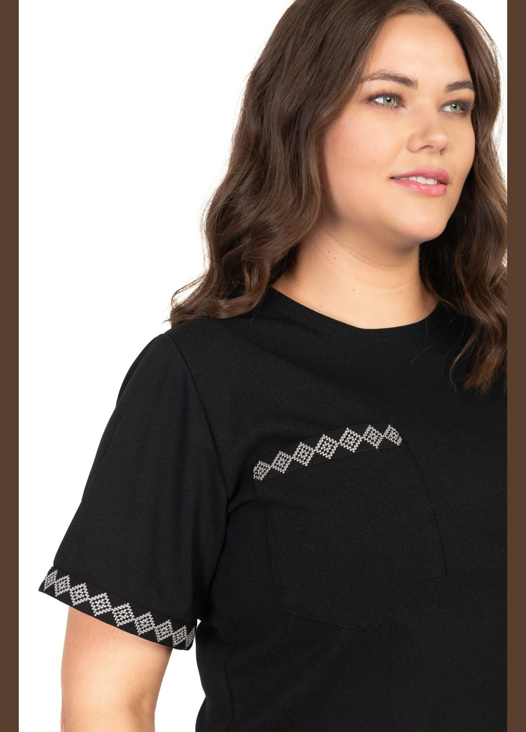 Костюм зі спідницею Грація (чорний з сірою вишивкою) Golfstream (335814315)