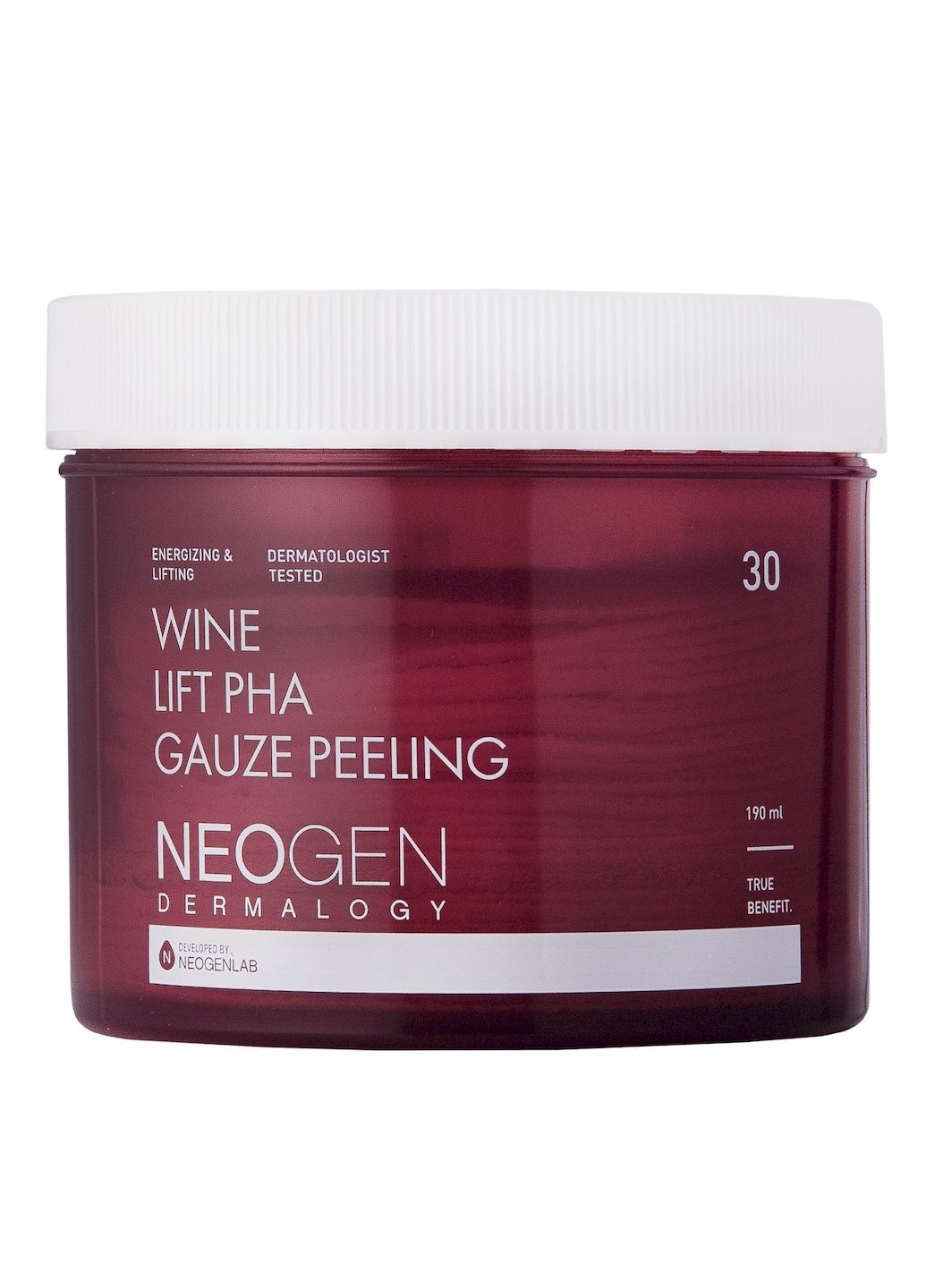 Кислотные пилинг-диски Dermalogy Wine Lift PHA Gauze Peeling 30 шт 190 мл Neogen (316301857)
