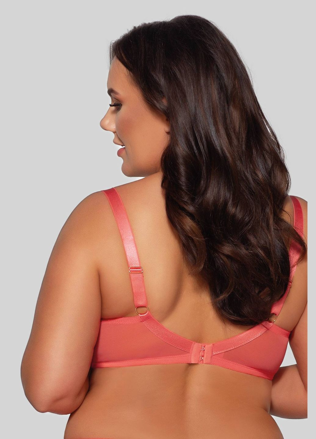 Коралловый женский бюстгальтер Ava с косточками полиамид