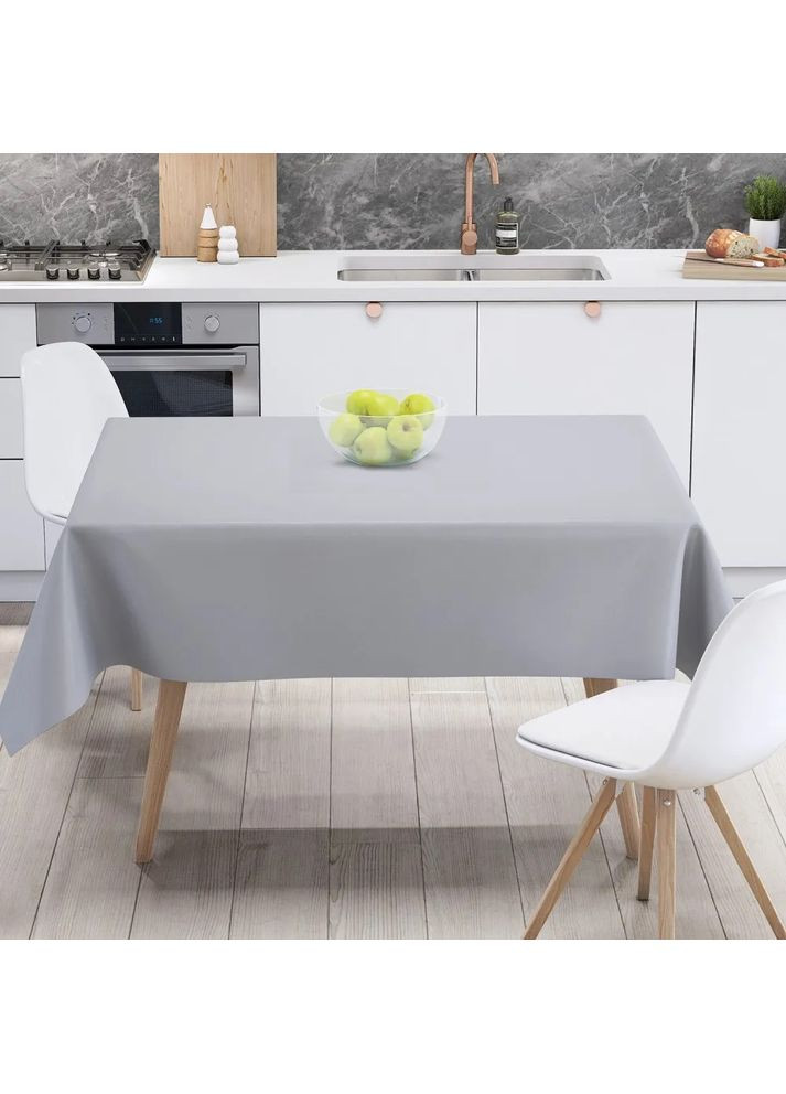 Скатертина водовідштовхувальна Aquastop Light Gray С-04223-30309 120х150 см світло-сіра ТЕП (362115287)