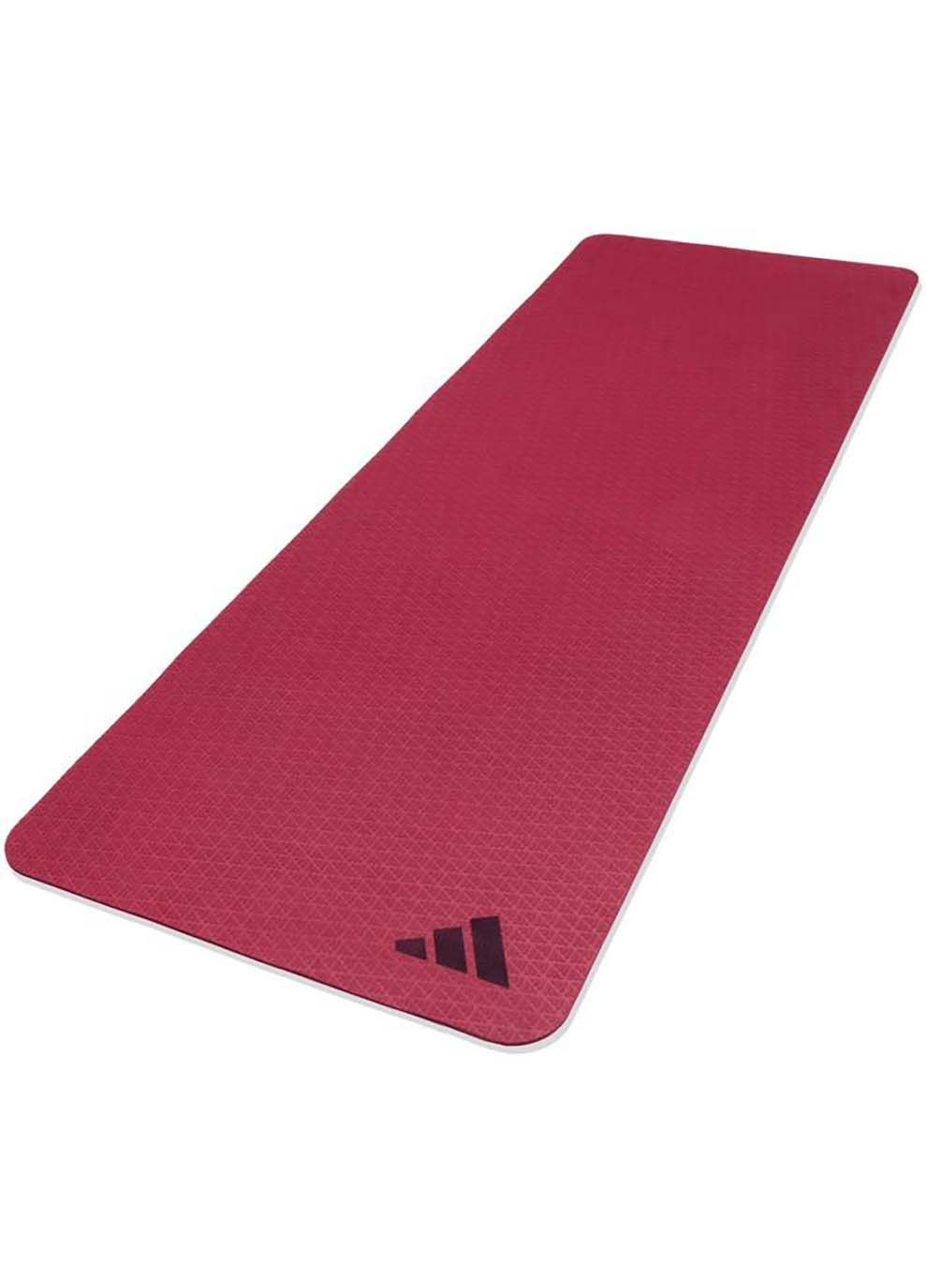 Двосторонній килимок для йоги Yoga Mat бордовий Уні 176 х 61 х 0,4 см adidas (367597753)
