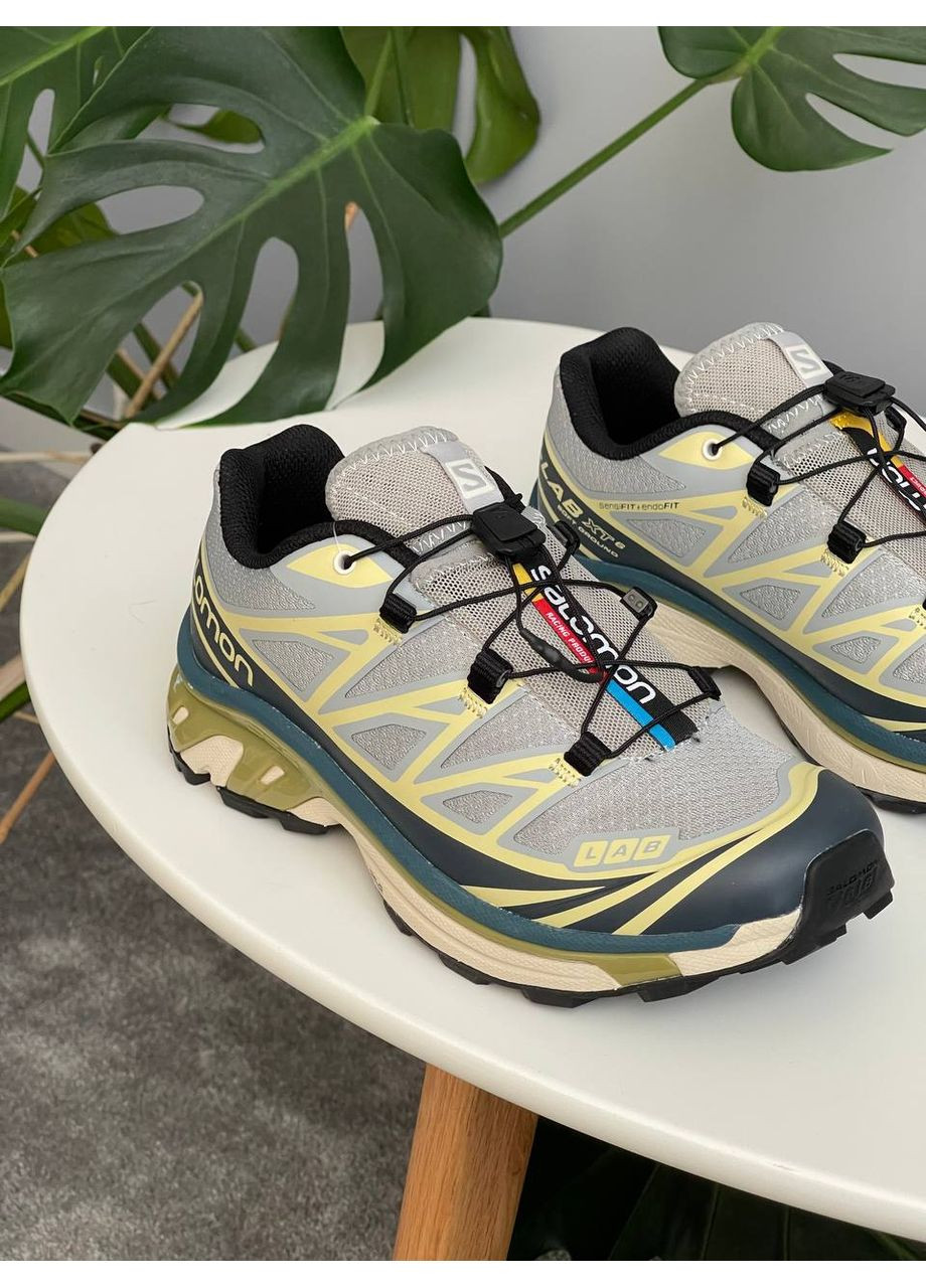 Сірі Осінні кросівки чоловічі і жіночі salomon xt- 6 soft ground grey | саломон хт-6 граунд сірі No Brand