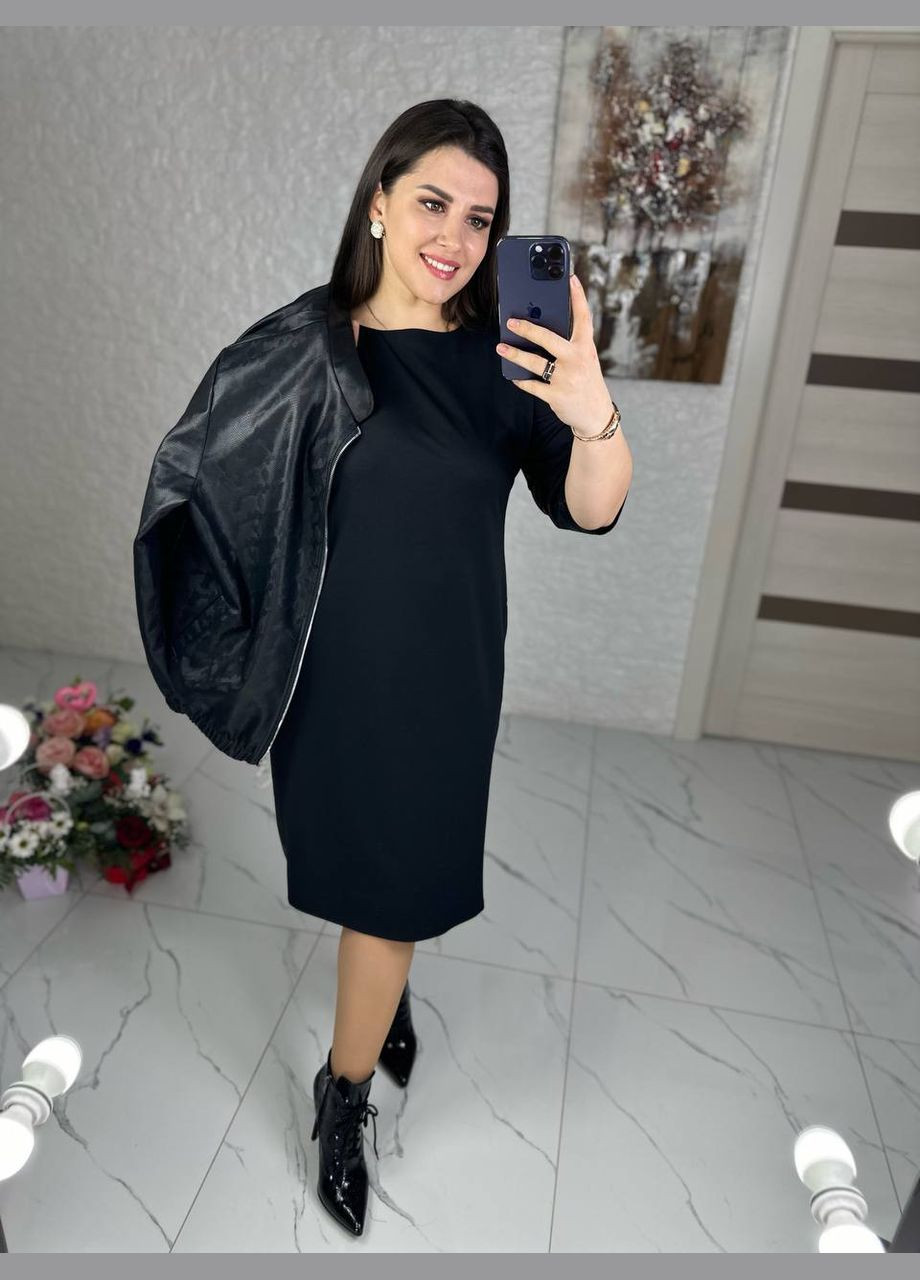 Женский костюм платье и куртка цвет черный р.46/48 451597 New Trend (282926434)