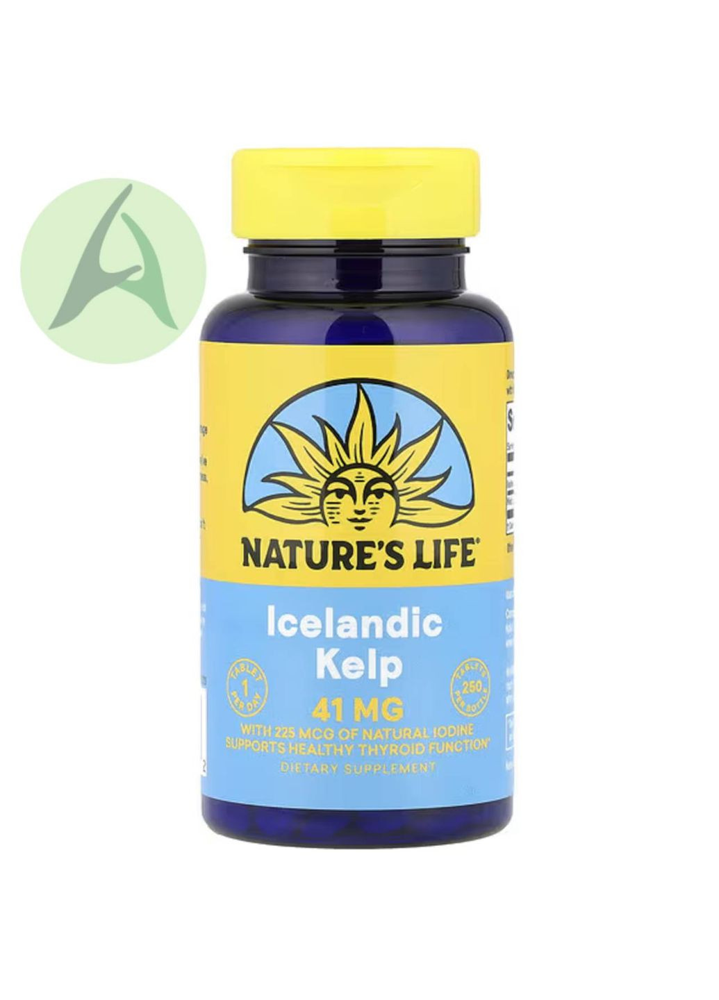 Исландские бурые водоросли, 41 мг, 250 таблеток Nature's Life (366290961)