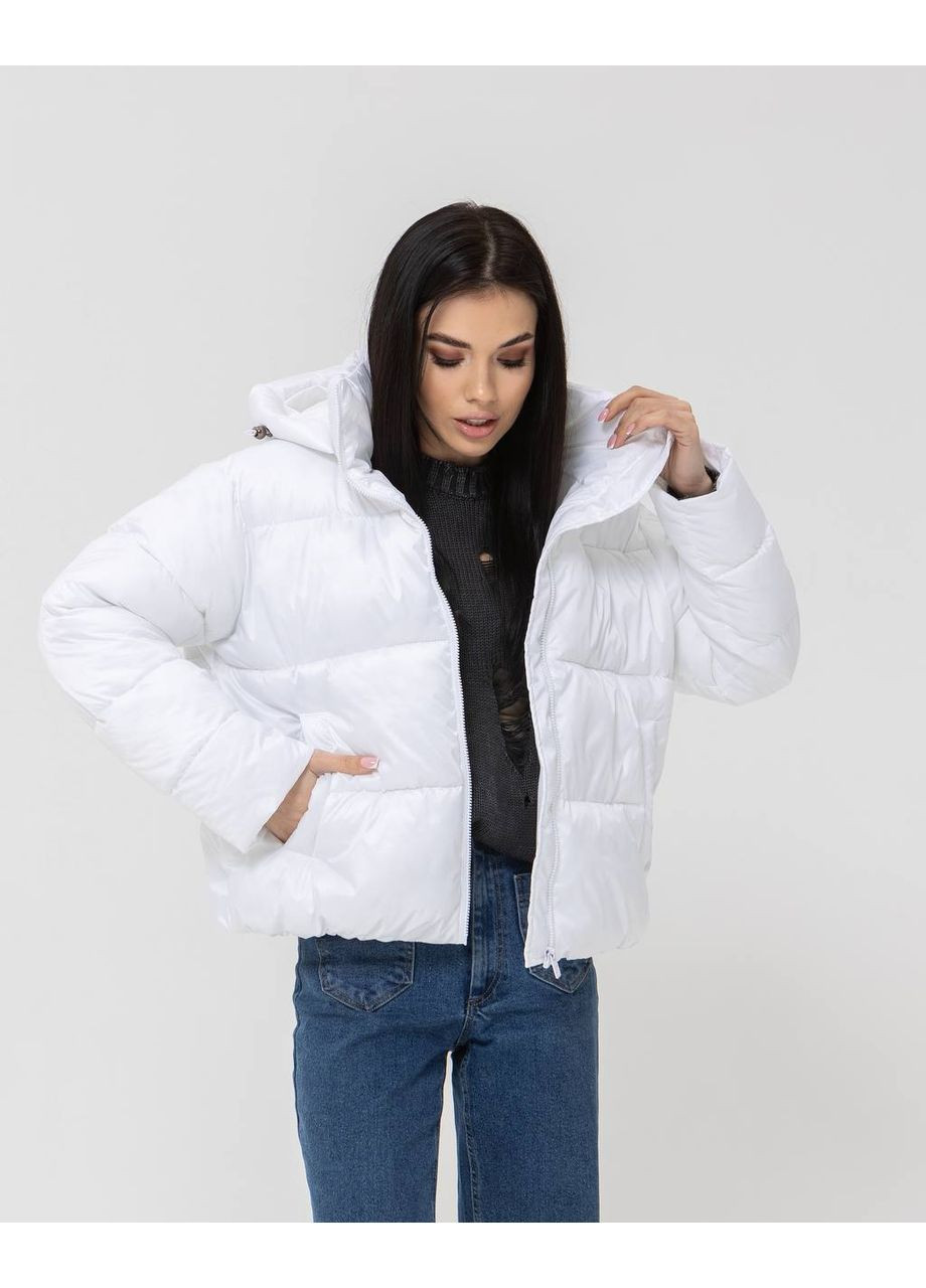 Белая демисезонная женская демисезонная куртка Україна