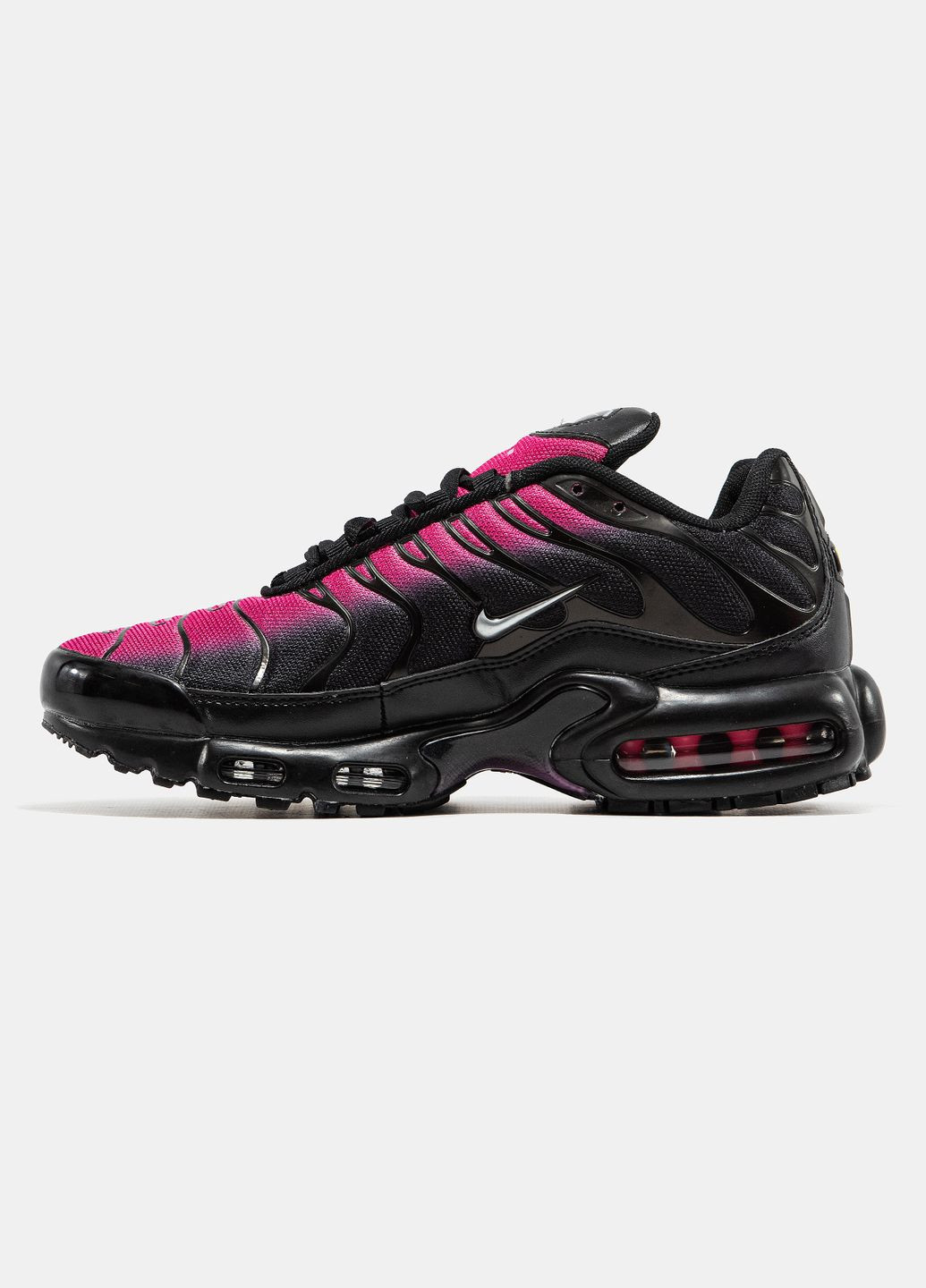 Розовые демисезонные кроссовки мужские и женские nike air max tn plus pink black | найк аир макс тн плюс розовые No Brand