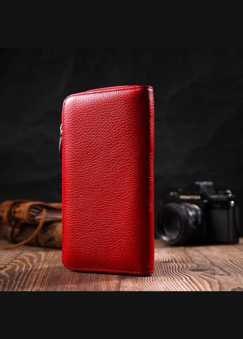 Яскраве жіноче портмоне на блискавці з натуральної шкіри 21972 Tony Bellucci (331906913)