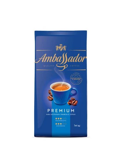 Кава Premium В зернах 1 кг (8720254065083) Ambassador (395708366)
