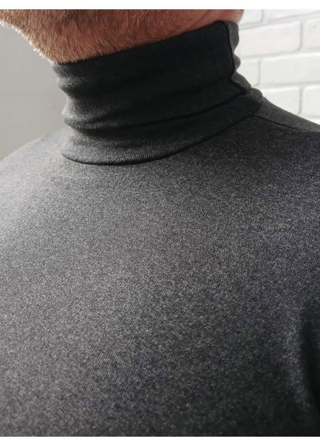 Зимовий гольф чоловічий сірий теплий No Brand (364237252)