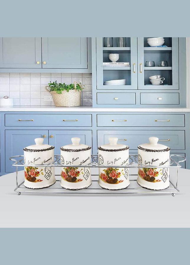 Набор для специй на керамике Открытка роза 5 предметов (MR-20050-04CS) Maestro (334005581)