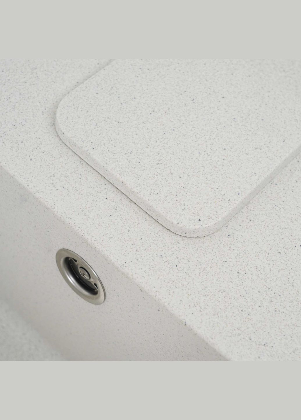 Гранітна мийка для кухні 7850 CUBE матова Біла в крапку Platinum (269794985)