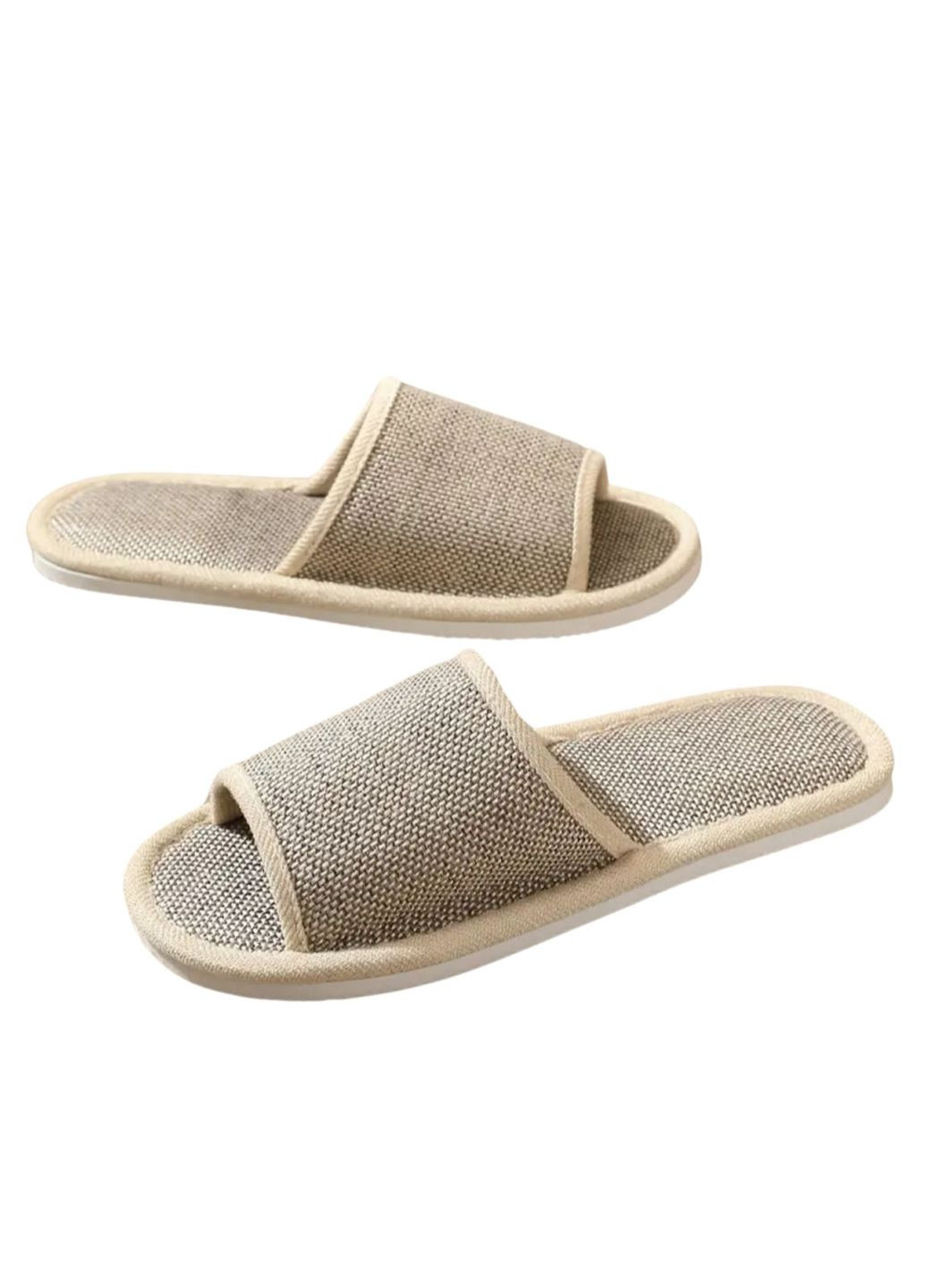 Чоловічі лляні капці з відкритим носком 26 см No Brand (303401382)