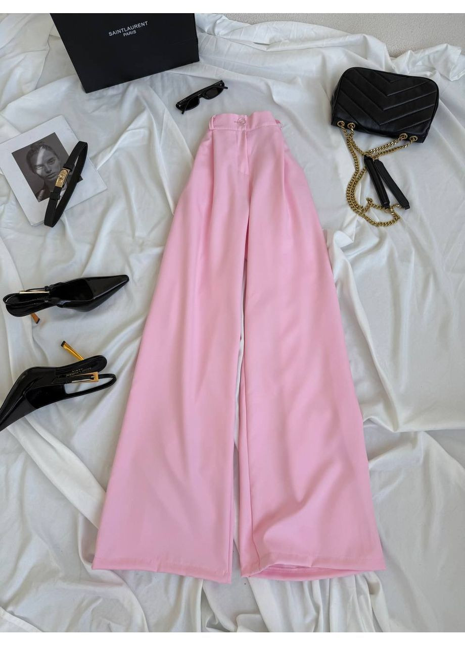 Базовые брюки Палаццо розового цвета No Brand (362191694)