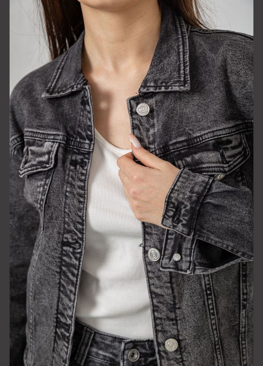 Серая демисезонная куртка женская джинсовая 255ra22680 RELUCKY 255RA2280