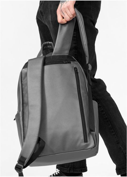 Рюкзак мужской из экокожи Zard LST графитовый Sambag (301871906)