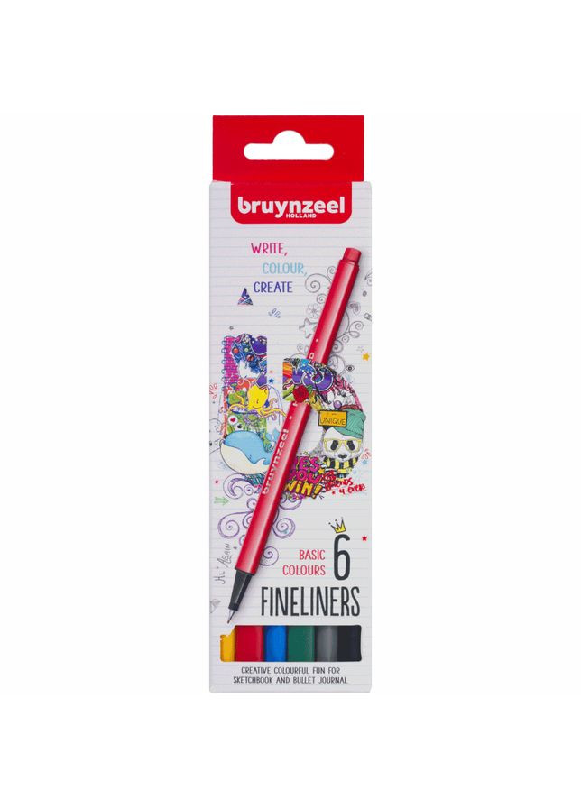 Набір лінерів FINELINER Basic 6кол Bruynzeel (362585536)