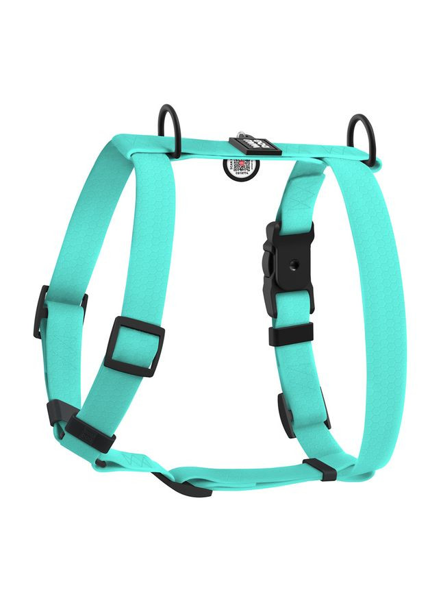 Шлея для собак водостійка анатомічна Н-подібна WAUDOG Magnet з QR-паспортом, магнітна пряжка-фастекс,, Ш 20 мм, А 40-66 см, В No Brand (363201548)