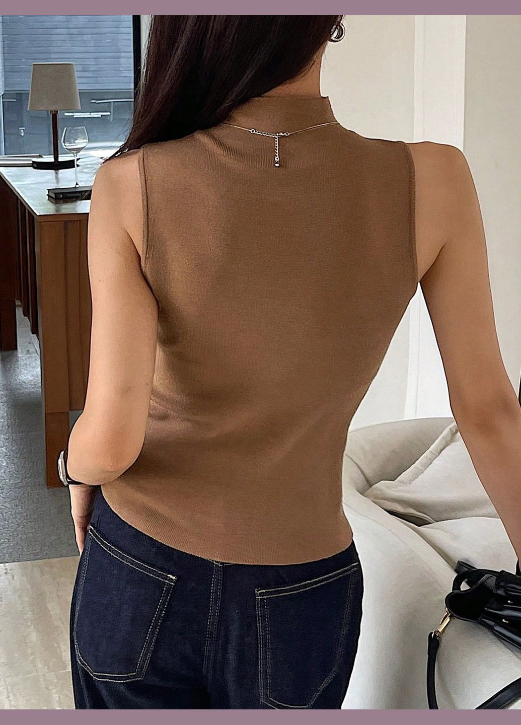 Коричневая блуза Dazy