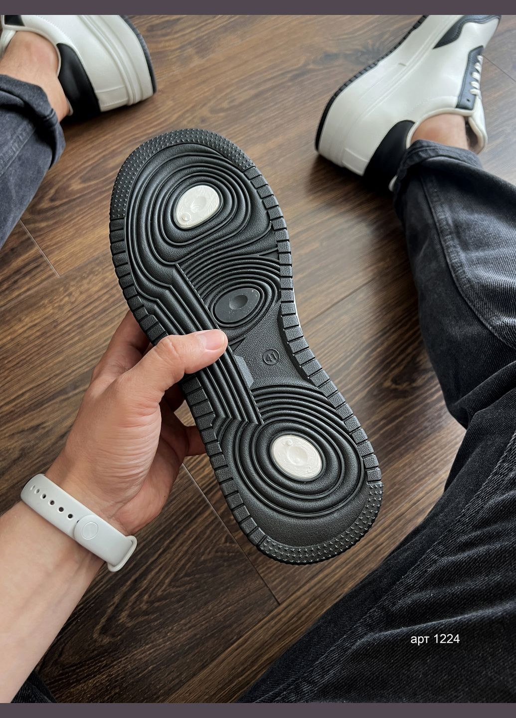 Чорно-білі кеди-кросівки чоловічі force Dual Dub